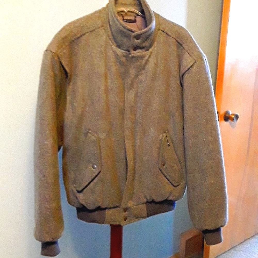 Vintage Members Only Men's 100% Wool Bomber Jacket